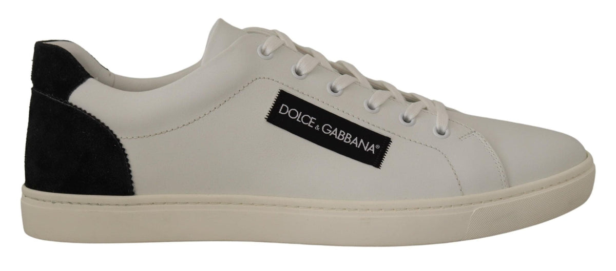 Zapatillas bajas elegantes de cuero blanco de Dolce &amp; Gabbana