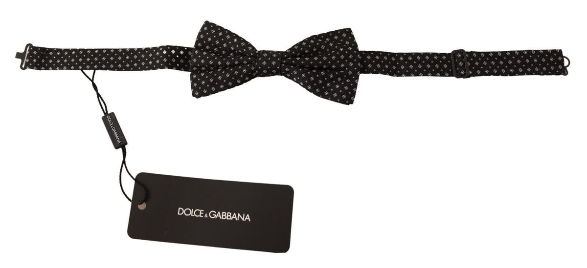 Nœud papillon fantaisie élégant en soie noire Dolce &amp; Gabbana