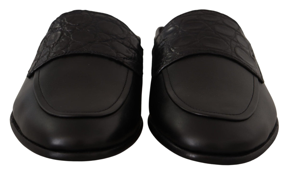 Sandalias Dolce &amp; Gabbana Exquisite de piel negra y burdeos