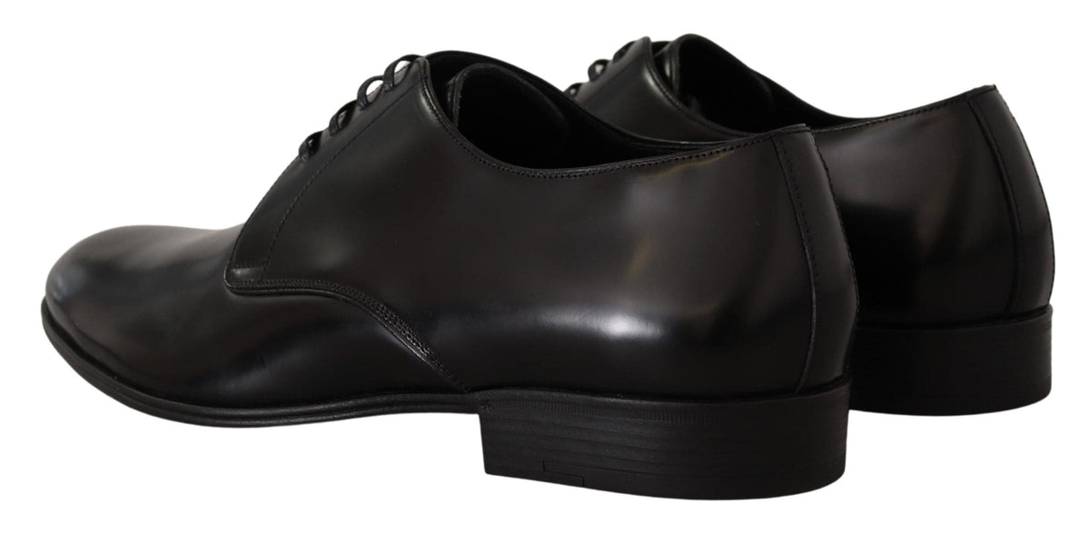 Chaussures Derby élégantes en cuir noir Dolce &amp; Gabbana