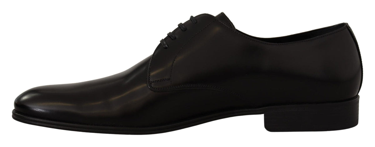 Chaussures Derby élégantes en cuir noir Dolce &amp; Gabbana