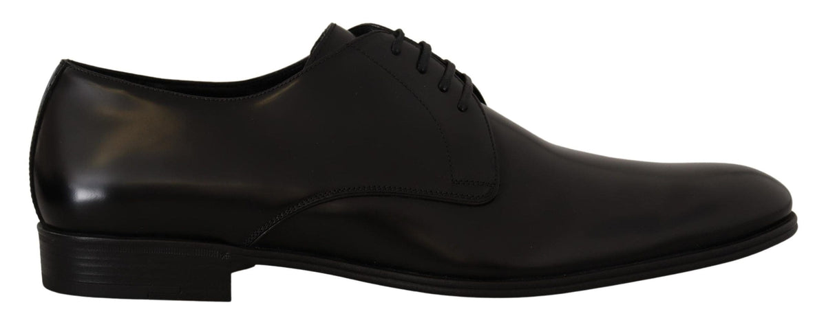 Chaussures Derby élégantes en cuir noir Dolce &amp; Gabbana