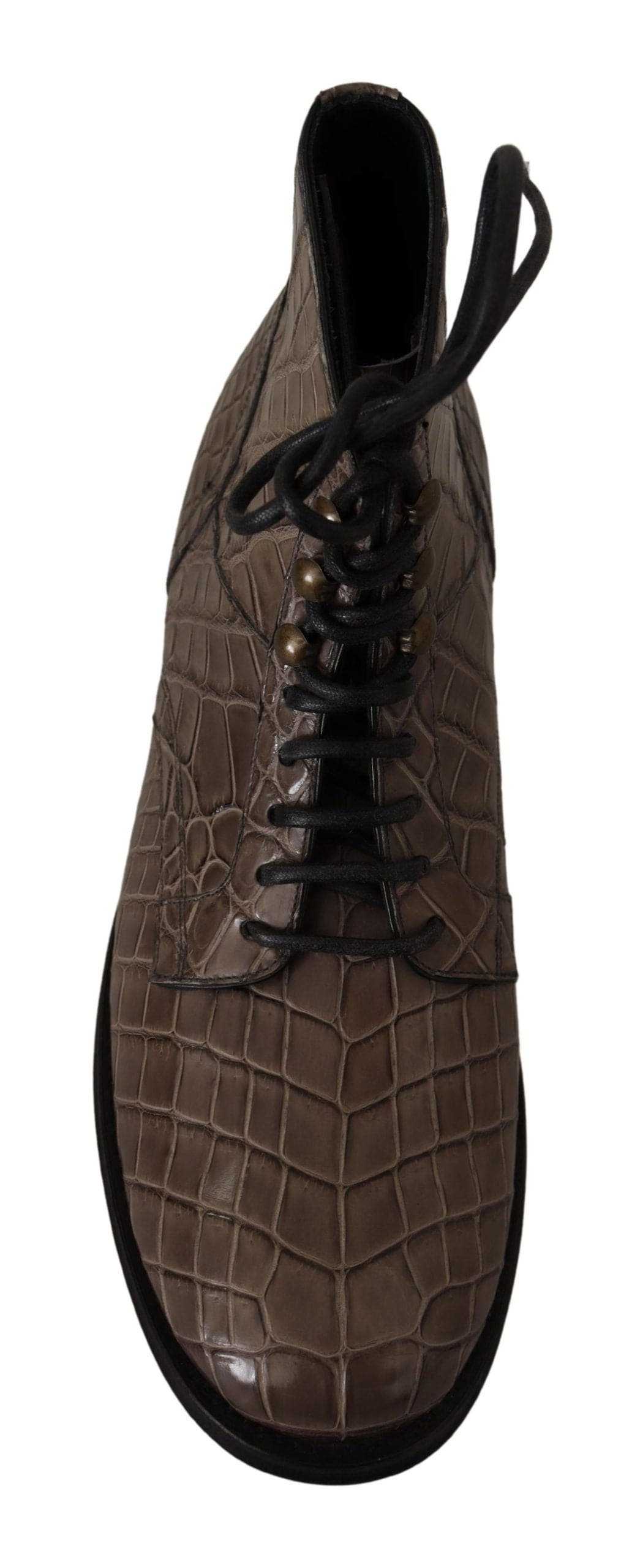 Botas Derby Brogue con efecto cocodrilo de Dolce &amp; Gabbana