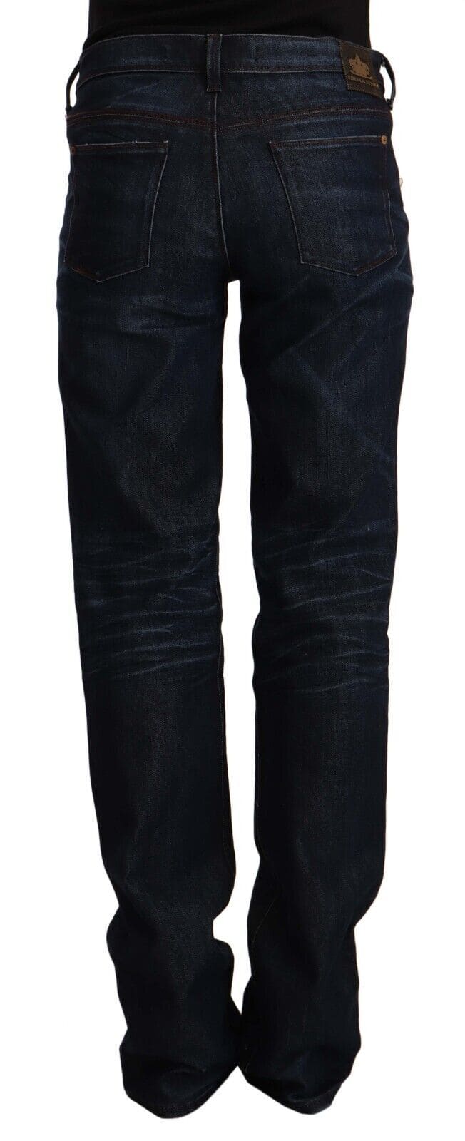 Ermanno Scervino Chic Dark Blue Mid Waist Jeans