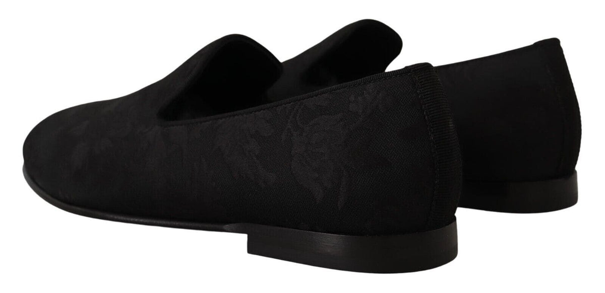 Mocassins plats élégants à enfiler en jacquard Dolce &amp; Gabbana