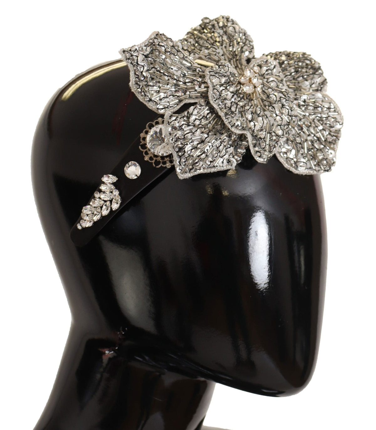 Diadema elegante con cristales de Dolce &amp; Gabbana - Negro elegante