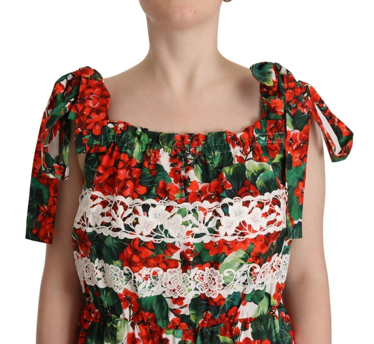 Robe longue fleurie multicolore Dolce &amp; Gabbana