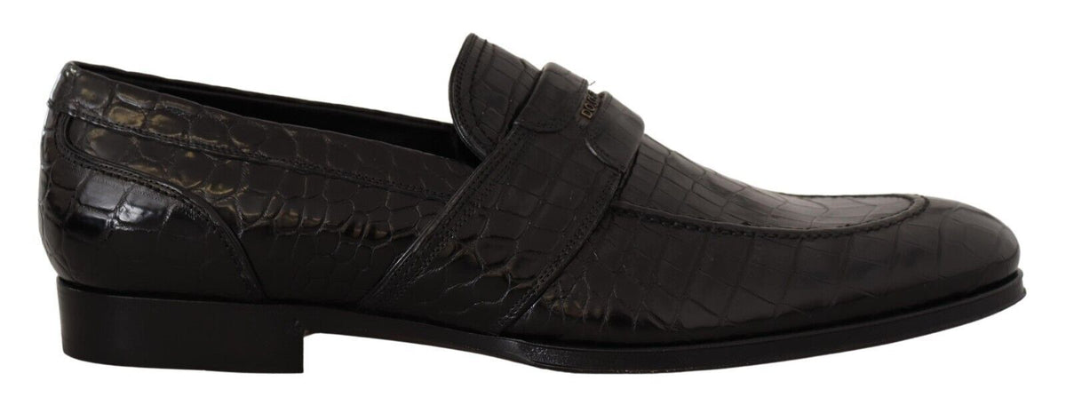 Mocassins élégants en cuir de crocodile Dolce &amp; Gabbana