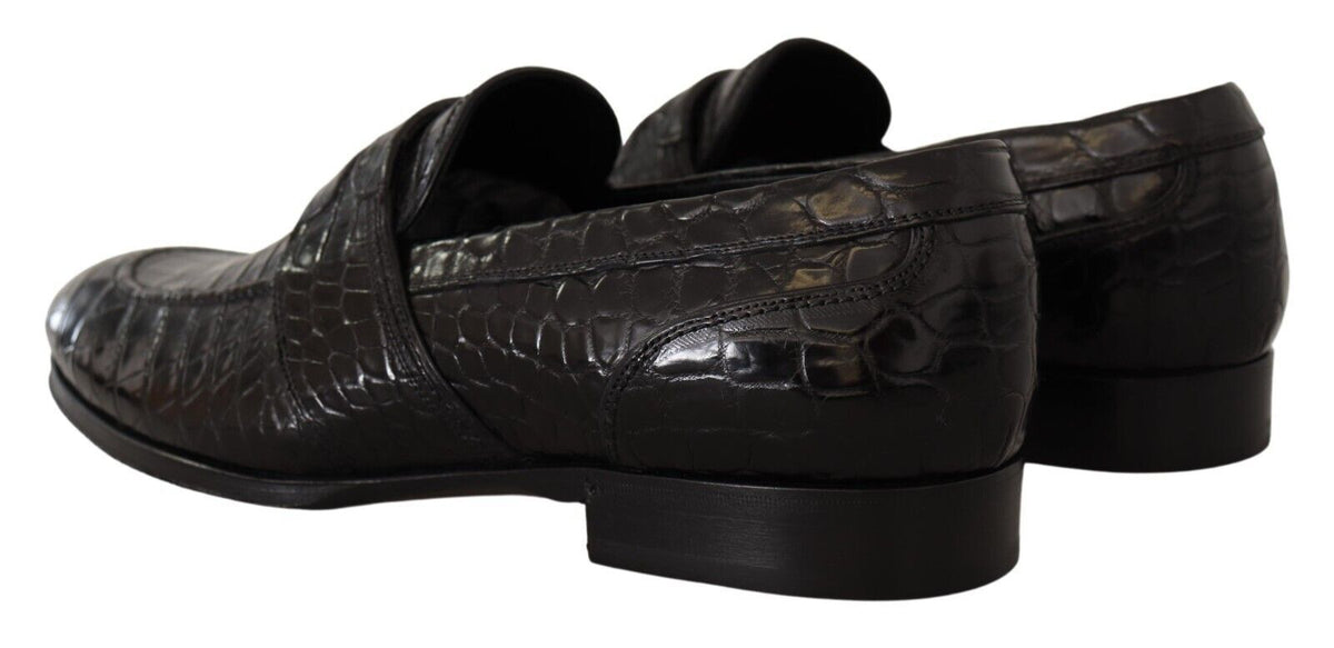 Mocassins élégants en cuir de crocodile Dolce &amp; Gabbana