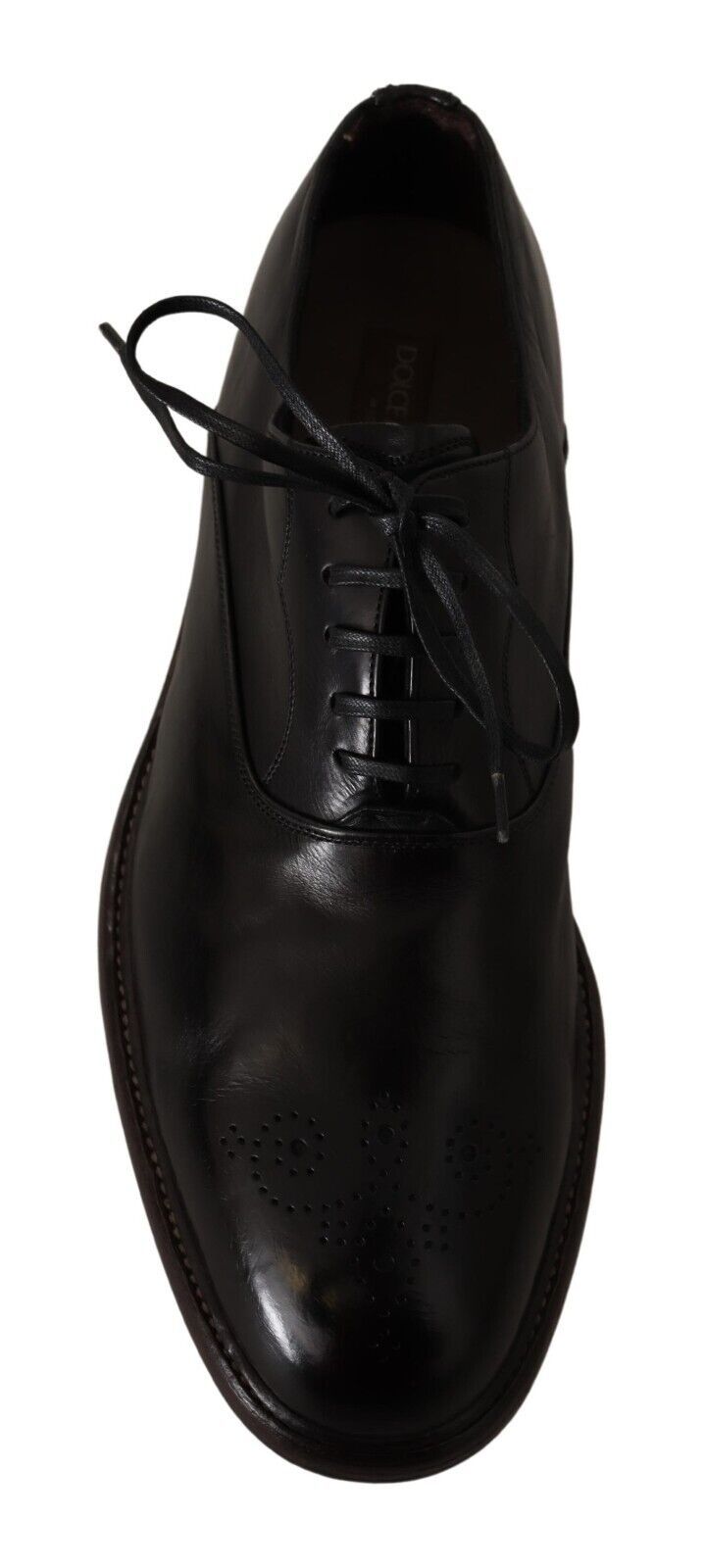 Chaussures Derby élégantes en cuir noir Dolce &amp; Gabbana