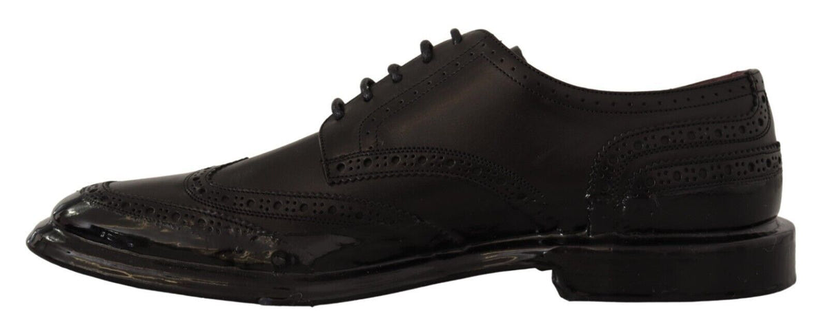 Derby Oxford elegante de piel de becerro con punta de ala de Dolce &amp; Gabbana