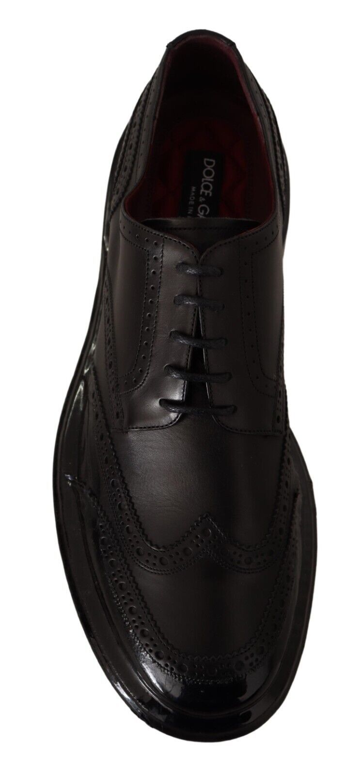 Derby Oxford elegante de piel de becerro con punta de ala de Dolce &amp; Gabbana