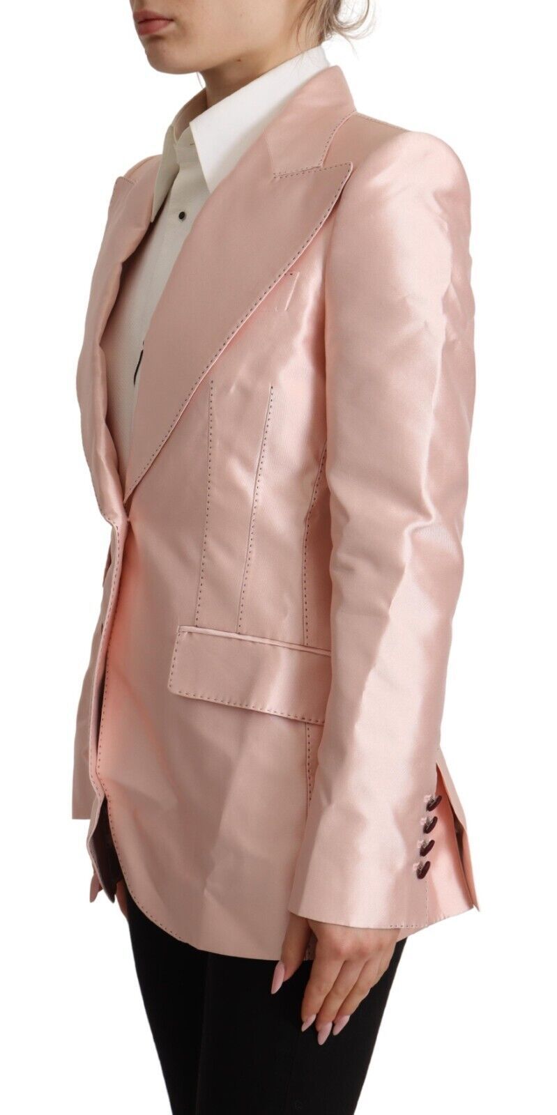 Chaqueta blazer elegante de seda rosa de Dolce &amp; Gabbana