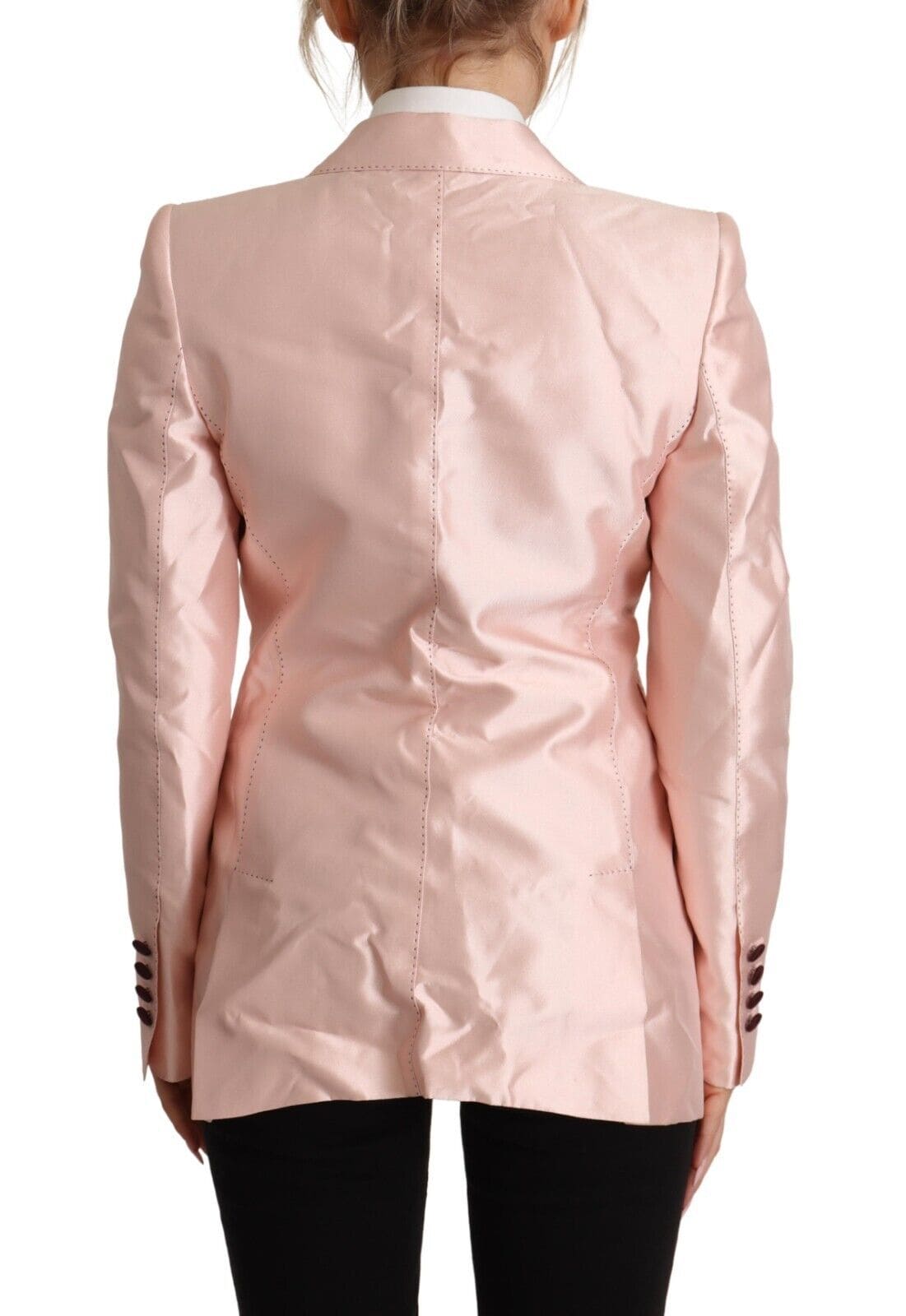 Veste blazer élégante en soie rose Dolce &amp; Gabbana