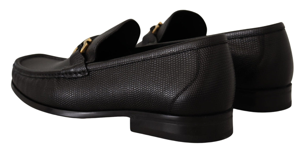 Mocassins élégants en cuir de veau noir Salvatore Ferragamo