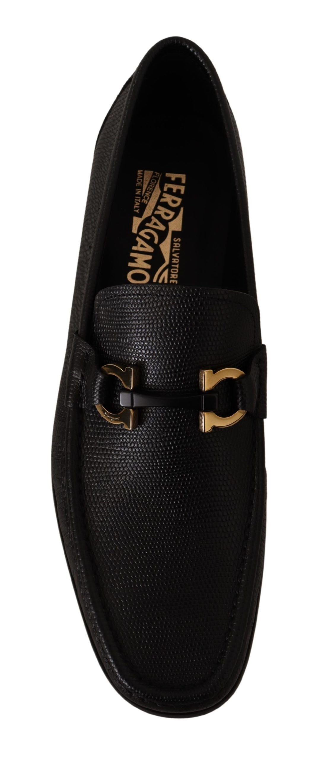 Mocassins élégants en cuir de veau noir Salvatore Ferragamo