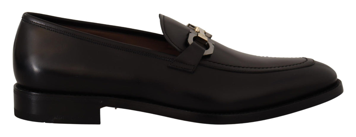 Salvatore Ferragamo Mocassins Gancio Bit en cuir noir Suave