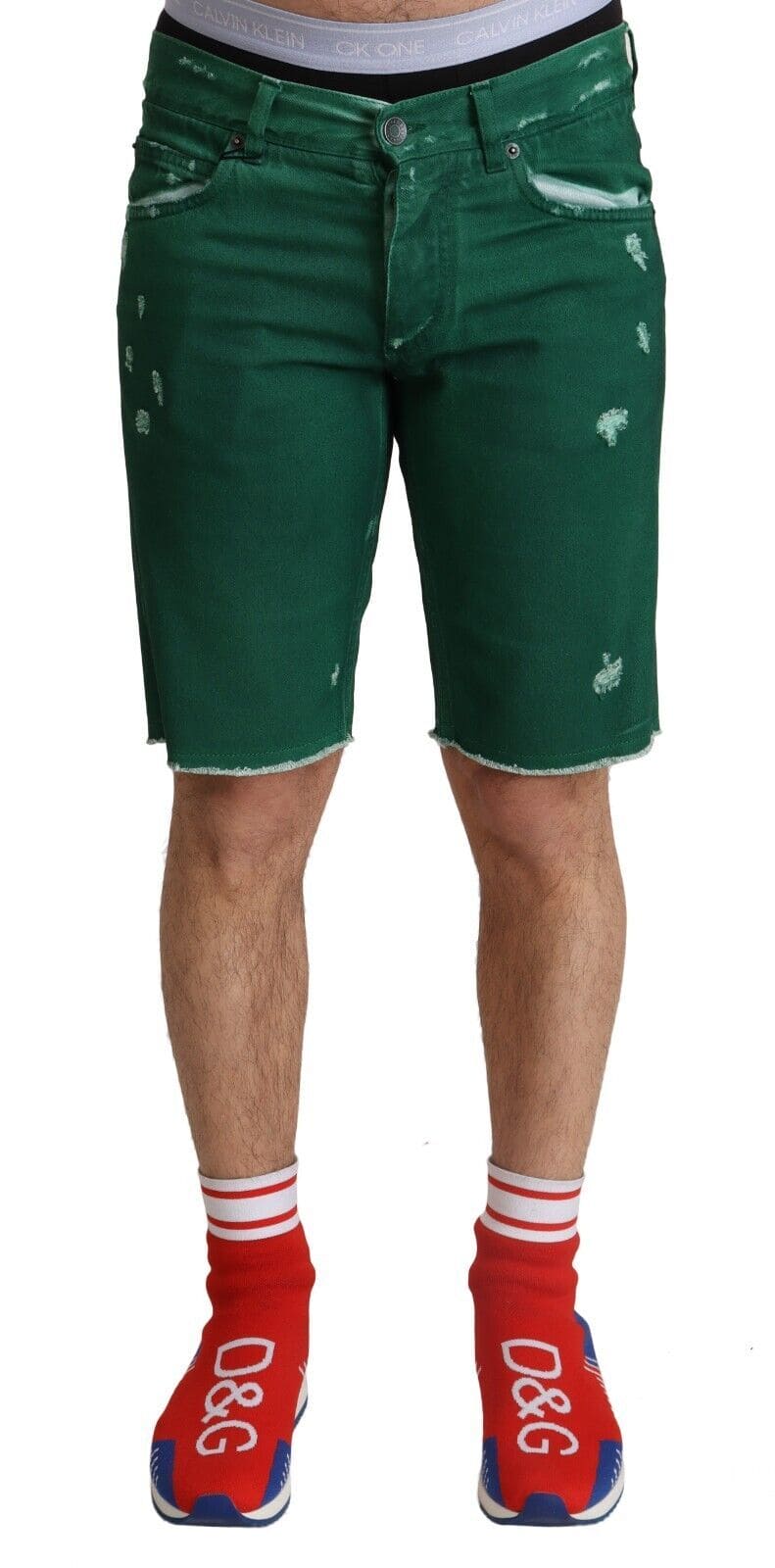 Bermudas vaqueras verdes elegantes de Dolce &amp; Gabbana