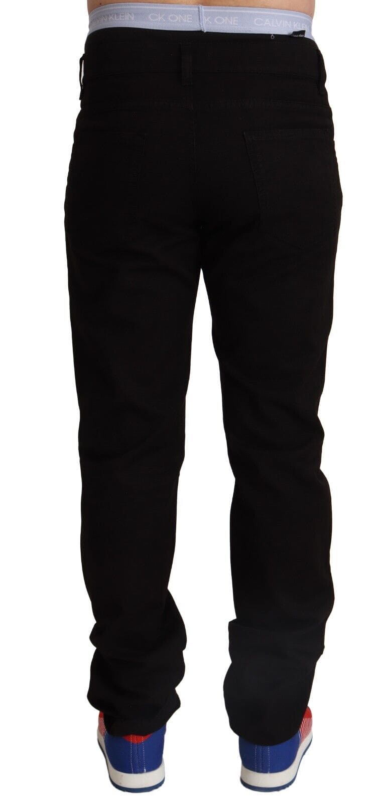 Pantalon skinny élégant en coton noir Dolce &amp; Gabbana