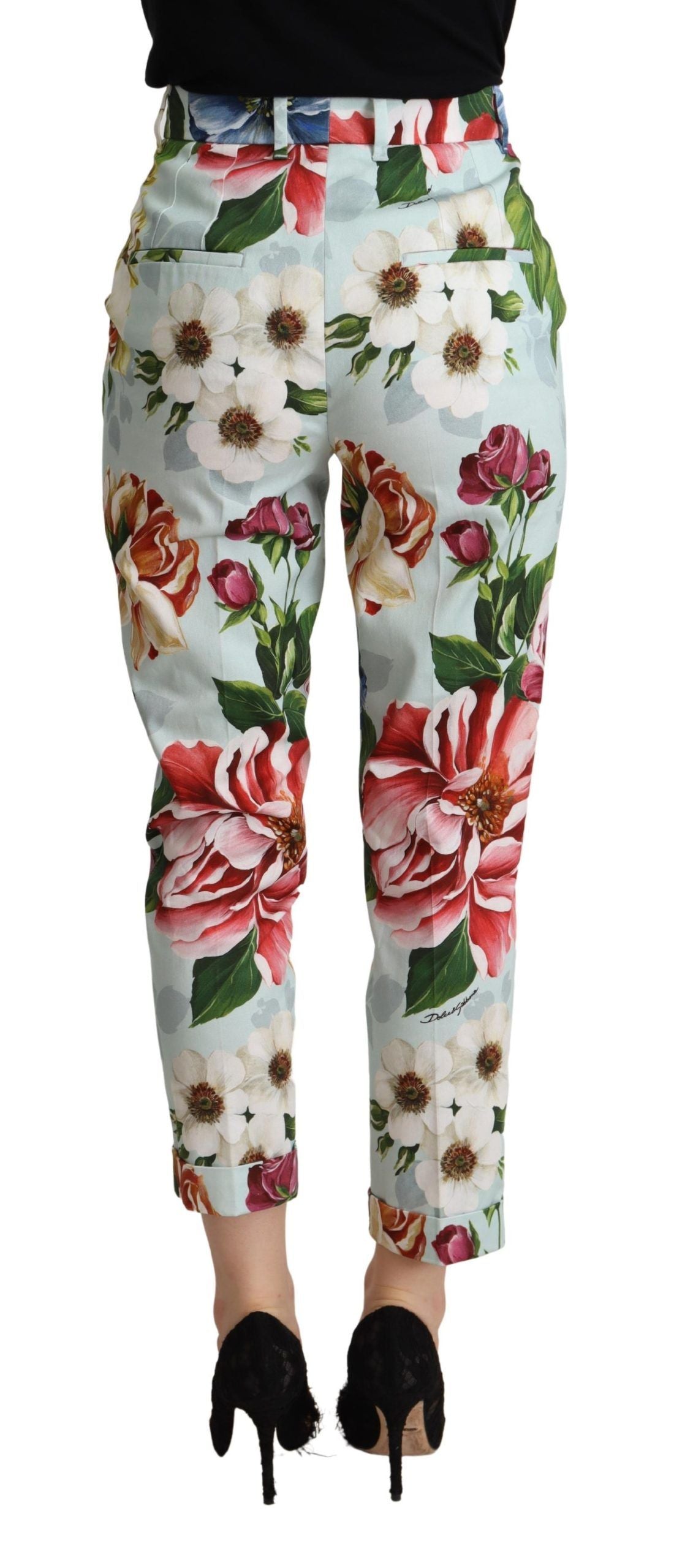 Dolce &amp; Gabbana rehausse votre chic avec un pantalon fuselé fleuri