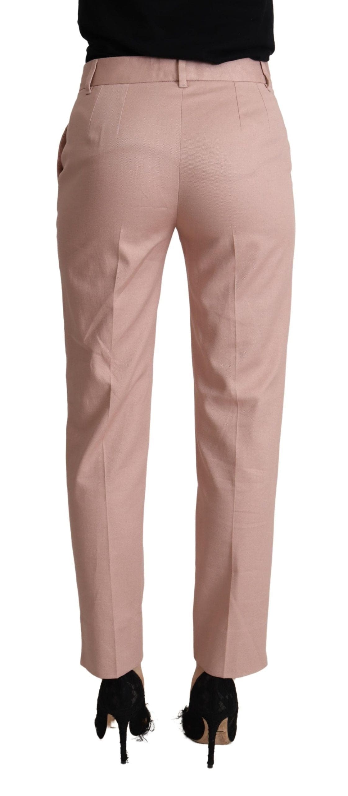 Pantalones elegantes de color rosa con corte cónico de Dolce &amp; Gabbana para un estilo sofisticado