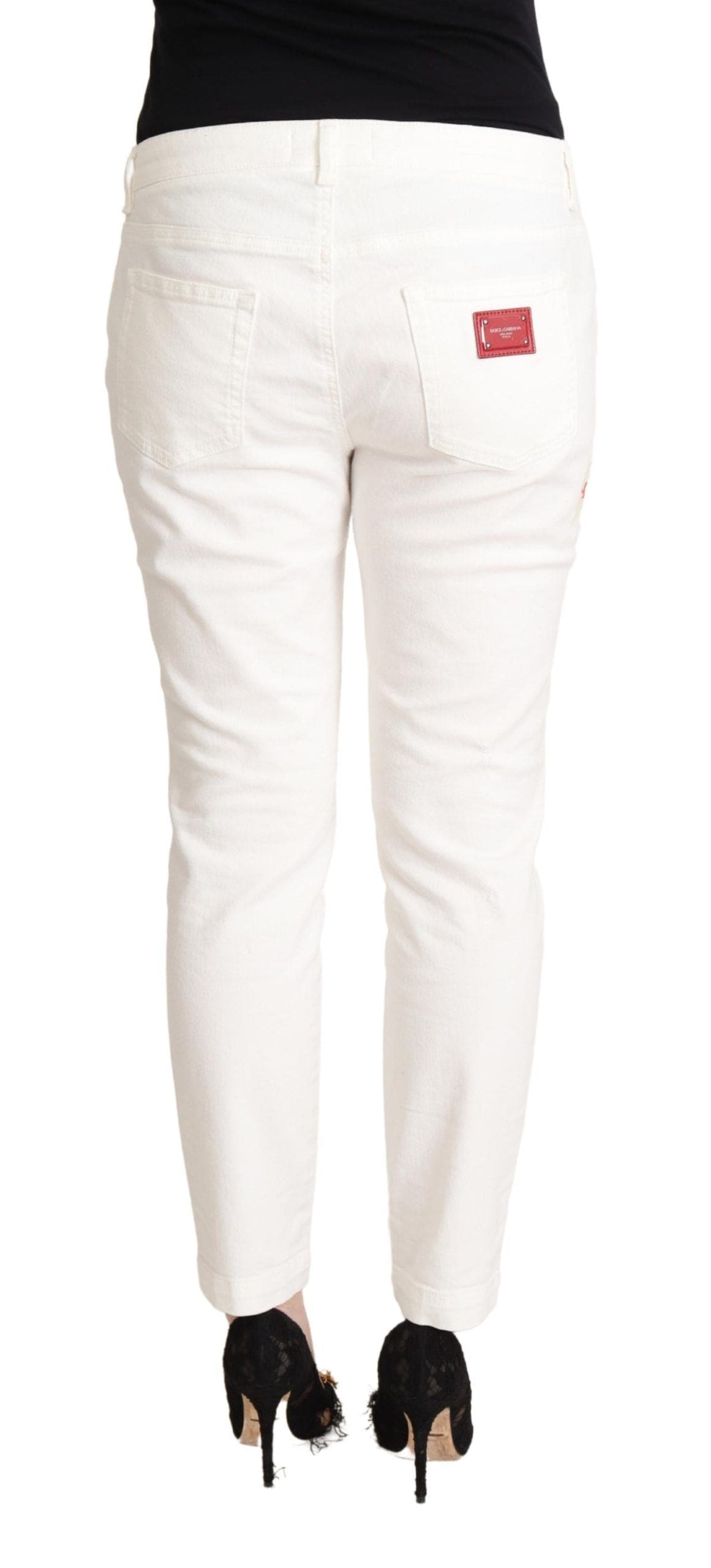 Jean skinny blanc élégant Dolce &amp; Gabbana