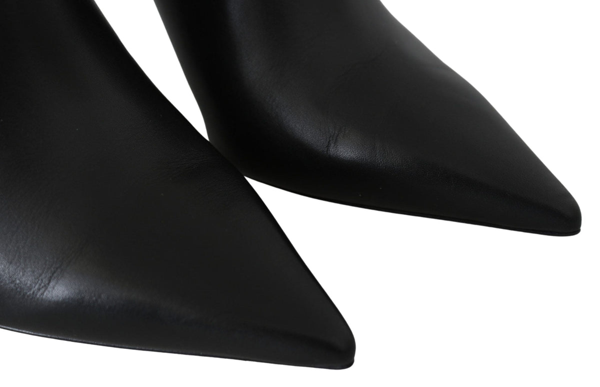 Escarpins Jimmy Choo élégants en cuir noir doré