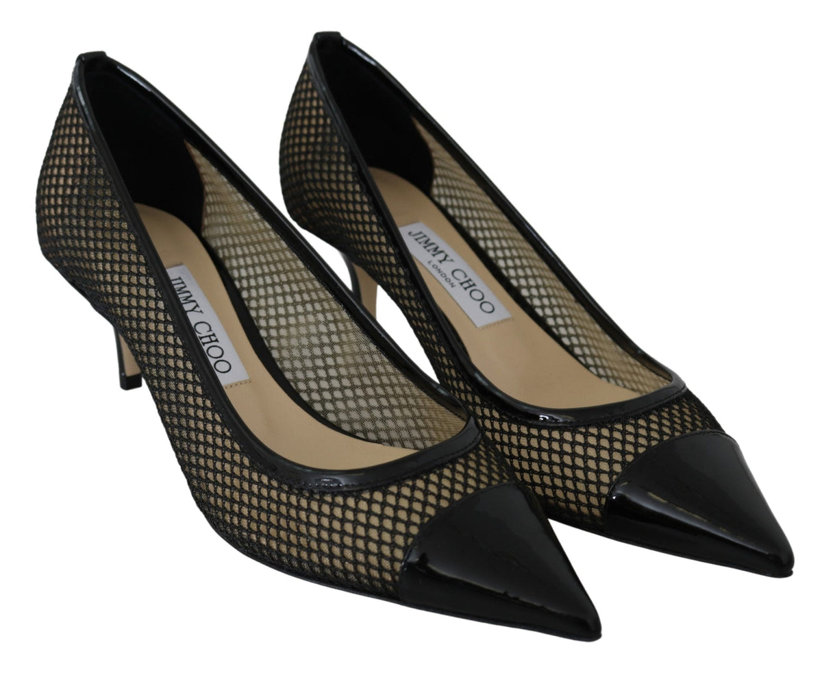 Escarpins pointus en maille vernie chic Jimmy Choo