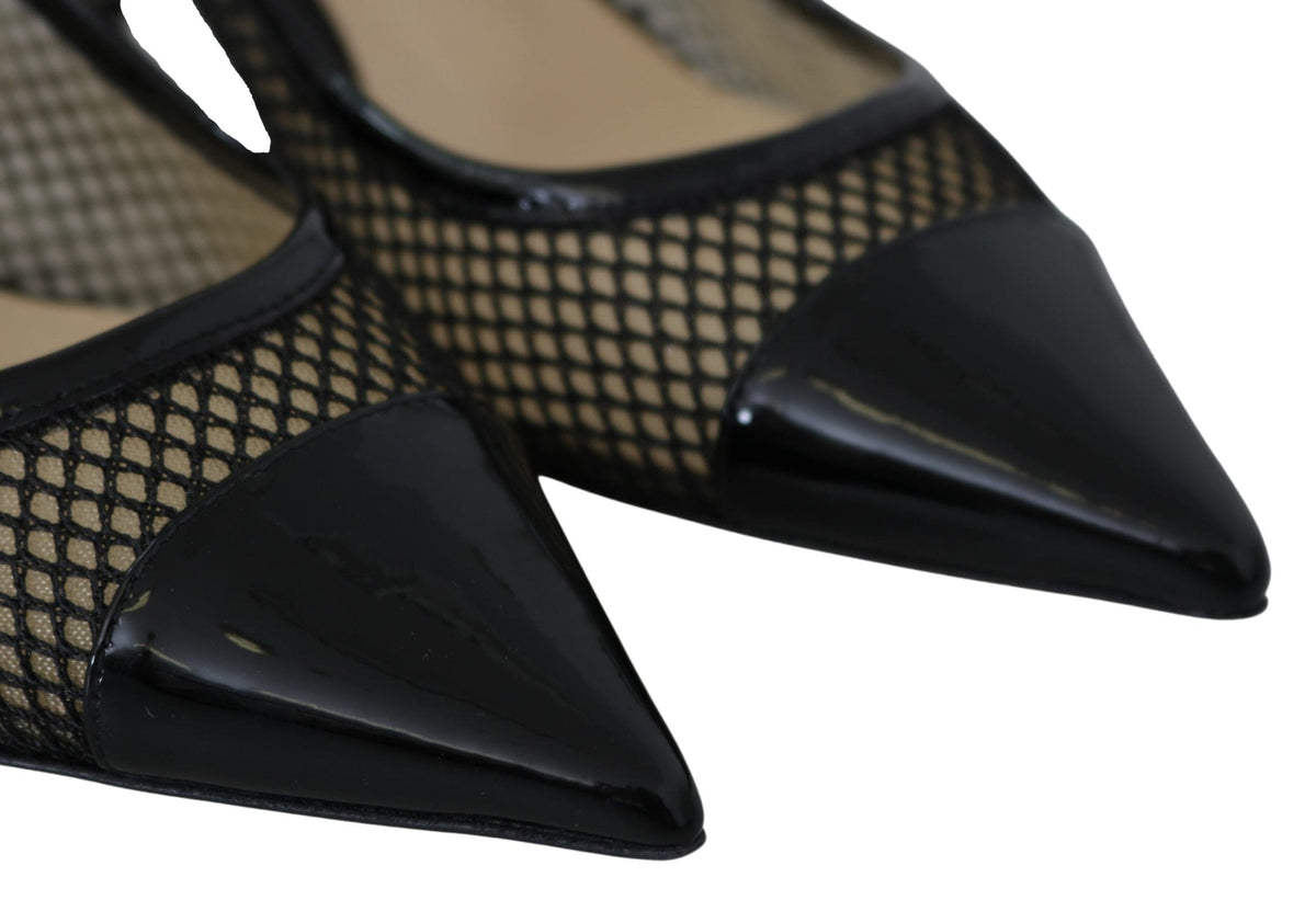 Escarpins pointus en maille vernie chic Jimmy Choo