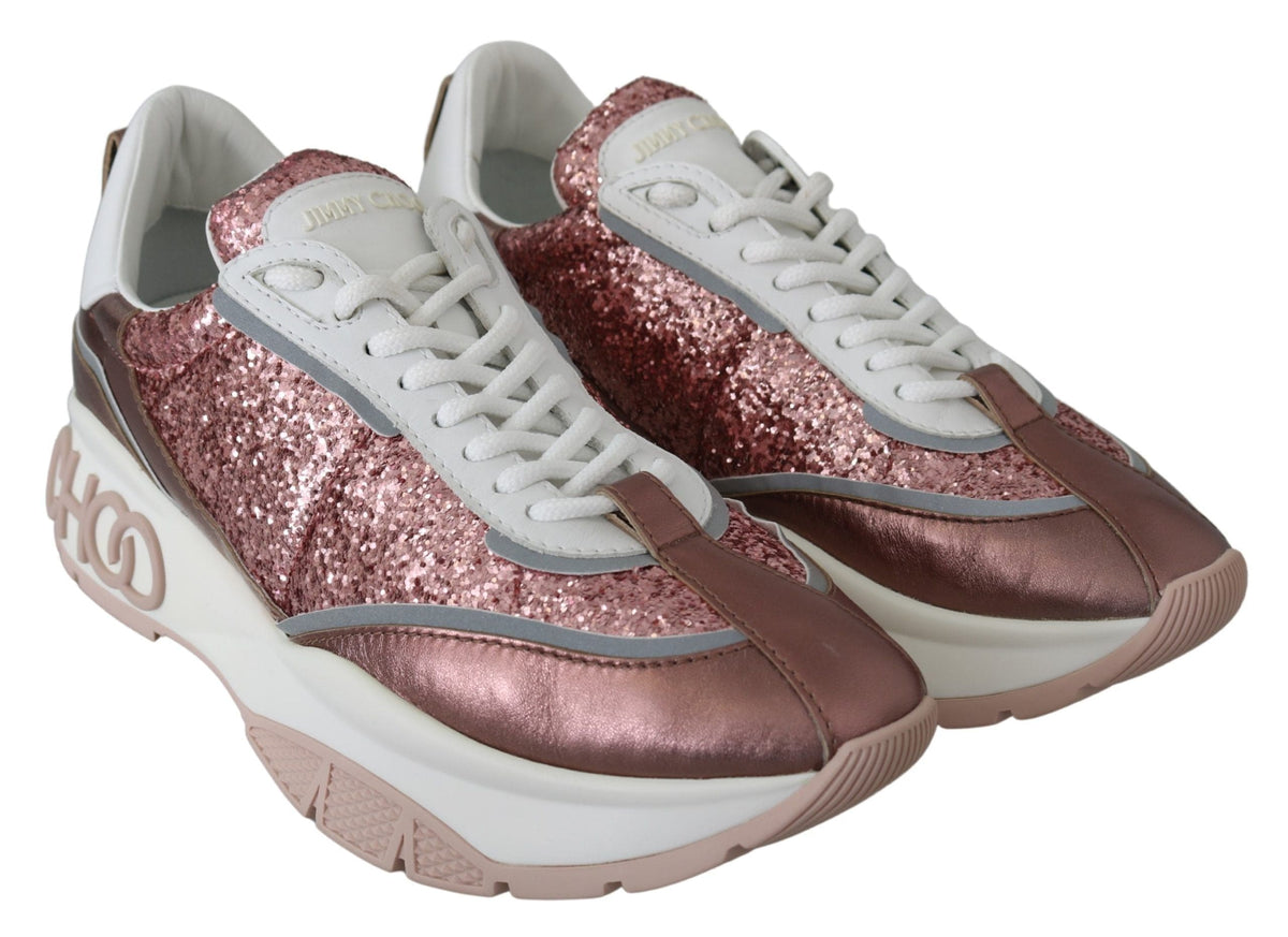 Zapatillas deportivas con purpurina y algodón de azúcar de Jimmy Choo Euphoria