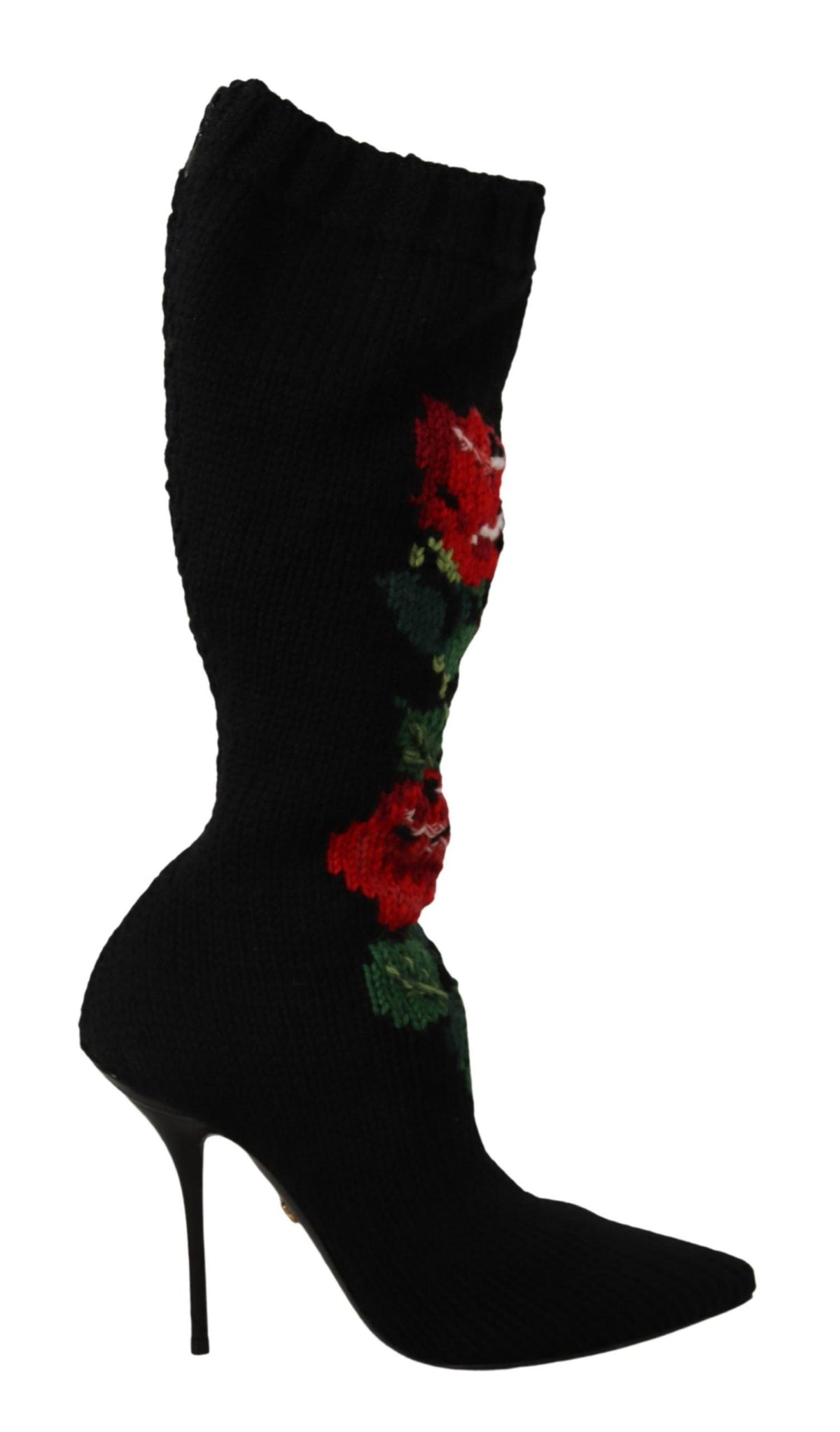 Bottines élégantes Dolce &amp; Gabbana avec détail de roses rouges