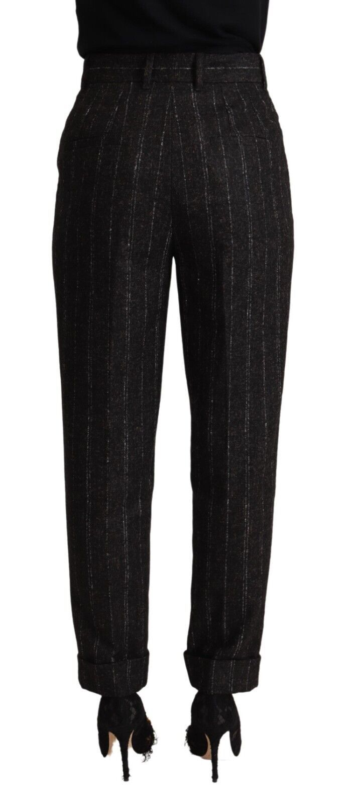 Pantalon fuselé à rayures taille haute élégant Dolce &amp; Gabbana