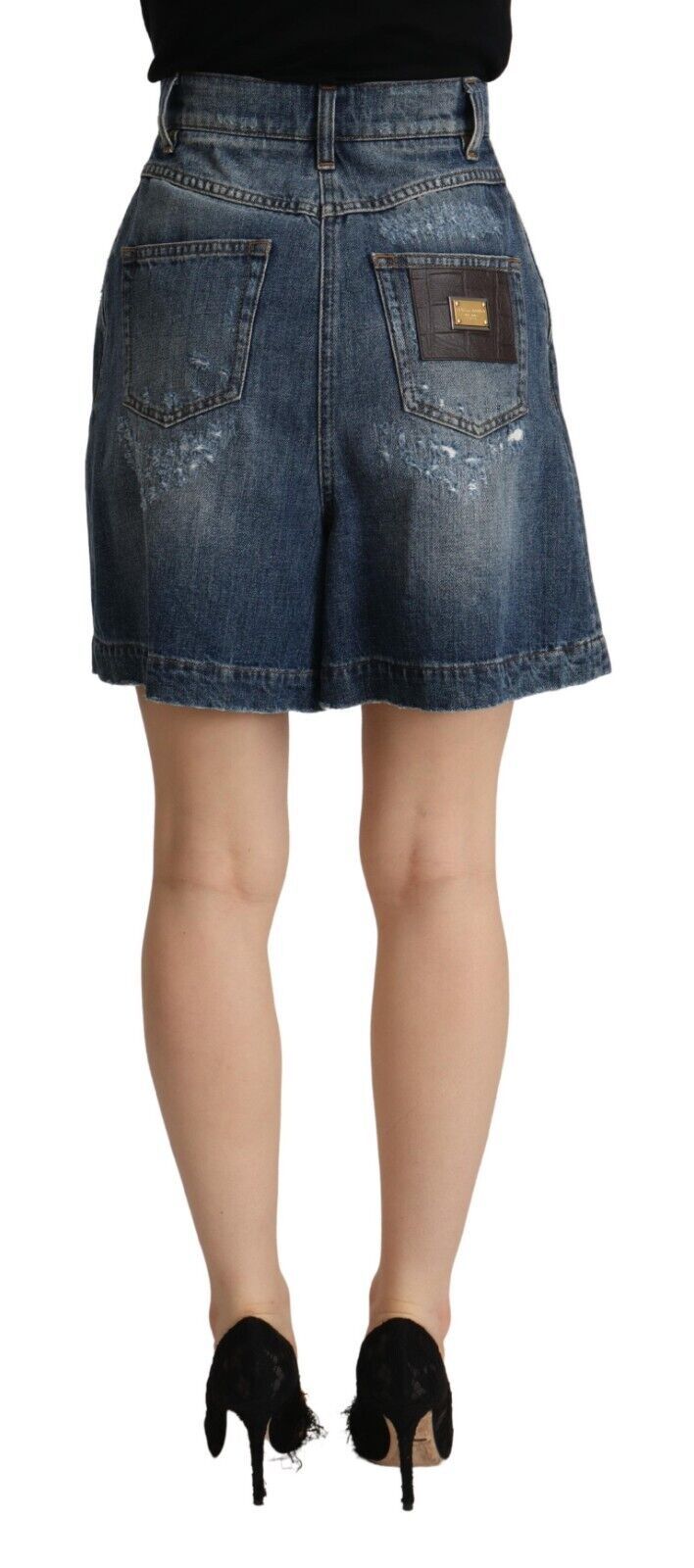 Bermudas desgastadas de talle alto y estilo chic de Dolce &amp; Gabbana