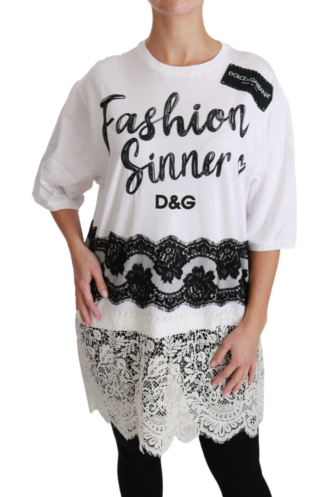 Camiseta extragrande elegante de Dolce &amp; Gabbana DG Fashion Sinners