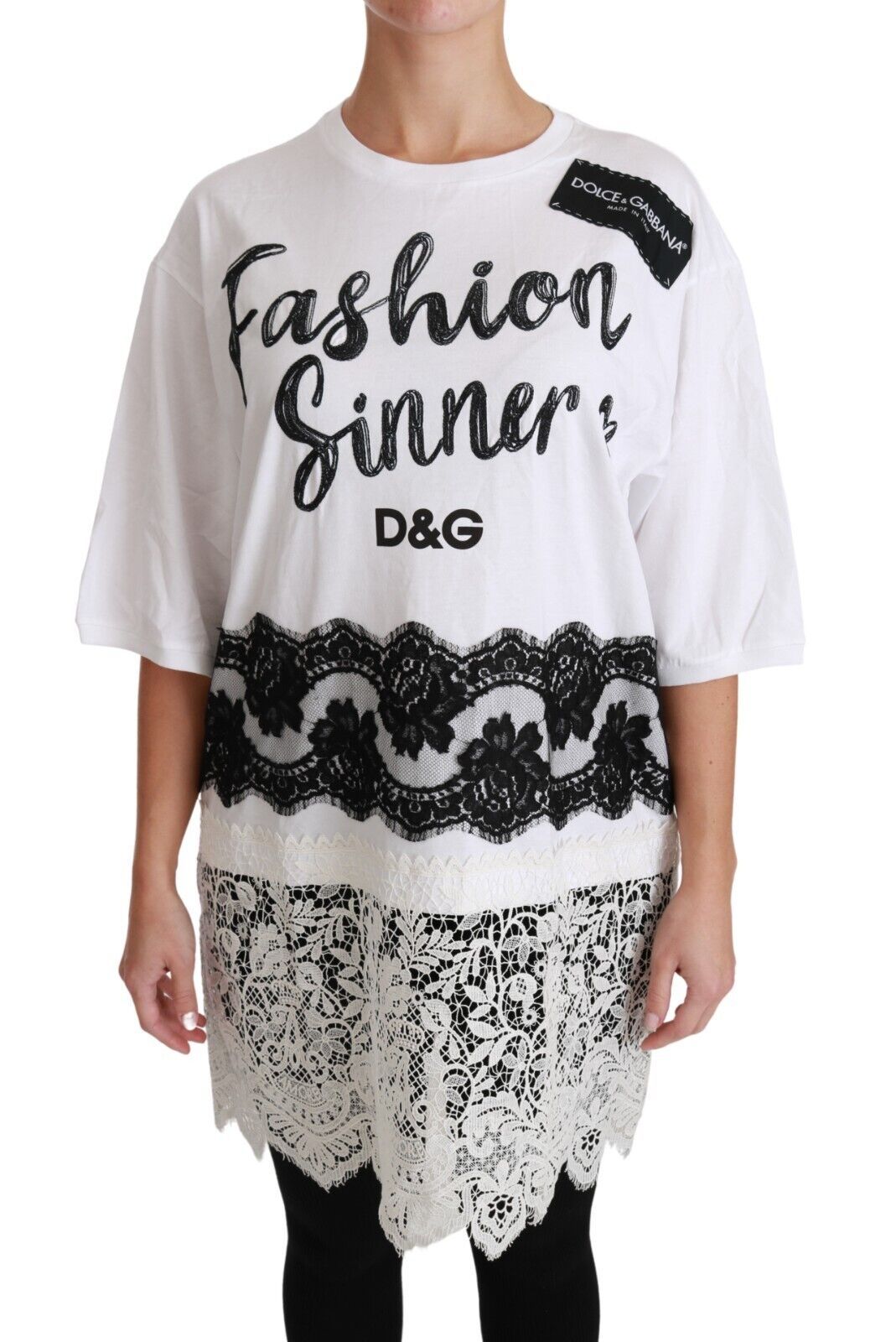 Camiseta extragrande elegante de Dolce &amp; Gabbana DG Fashion Sinners