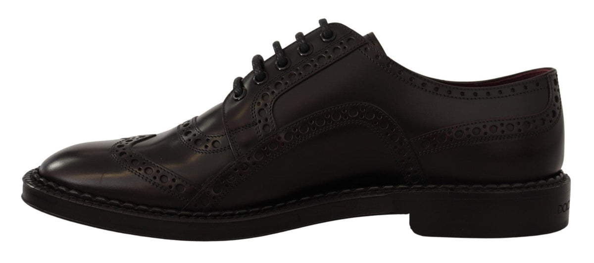 Chaussures habillées derby en cuir violet Dolce &amp; Gabbana élégantes