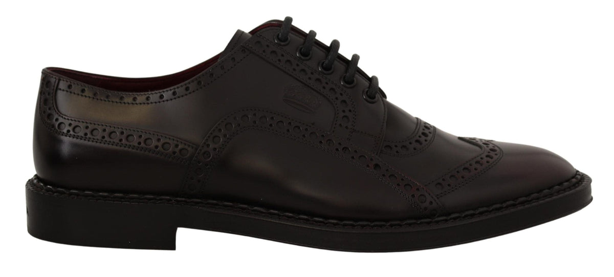 Chaussures habillées derby en cuir violet Dolce &amp; Gabbana élégantes