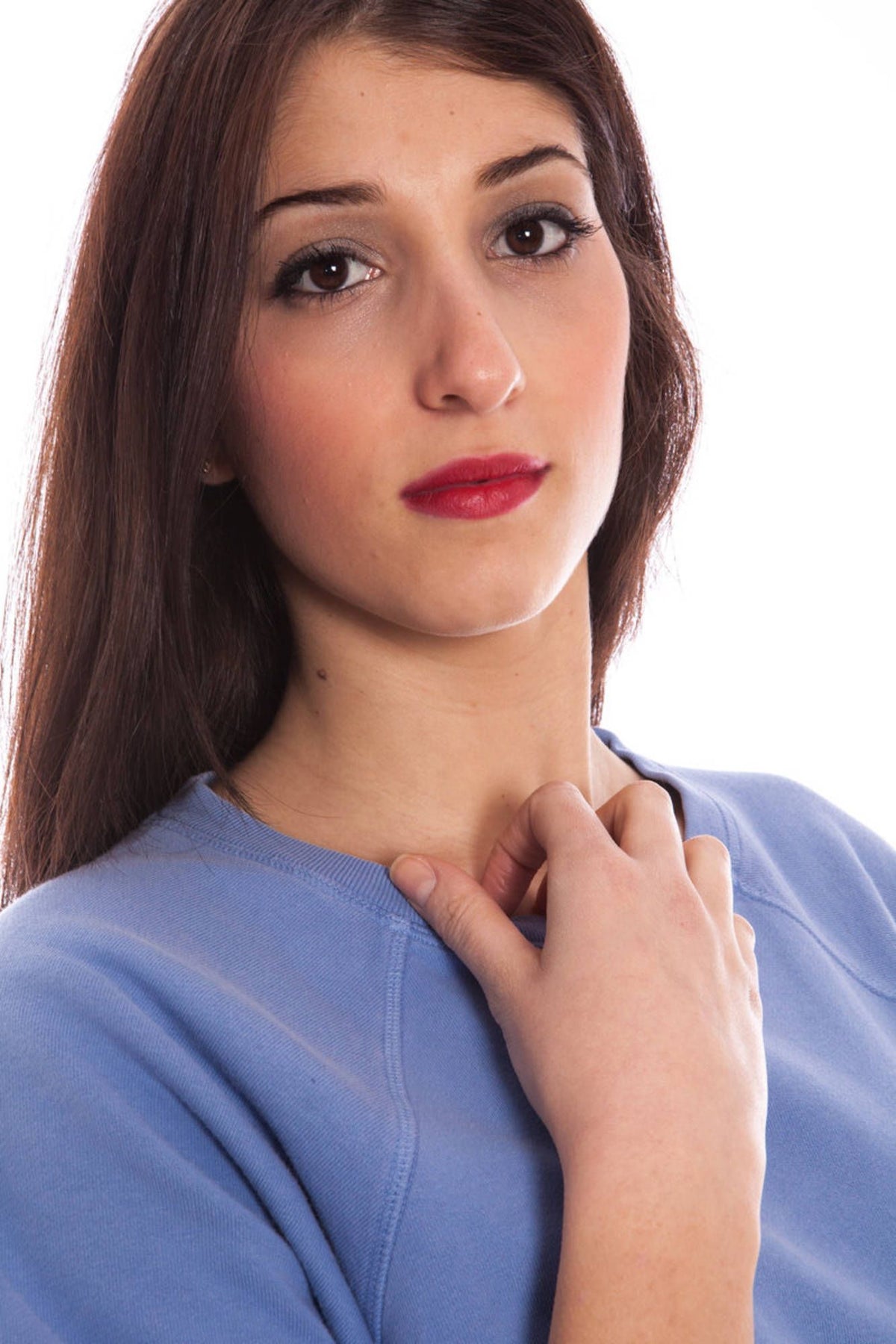 Sweat-shirt en coton bleu chic Gant avec logo classique