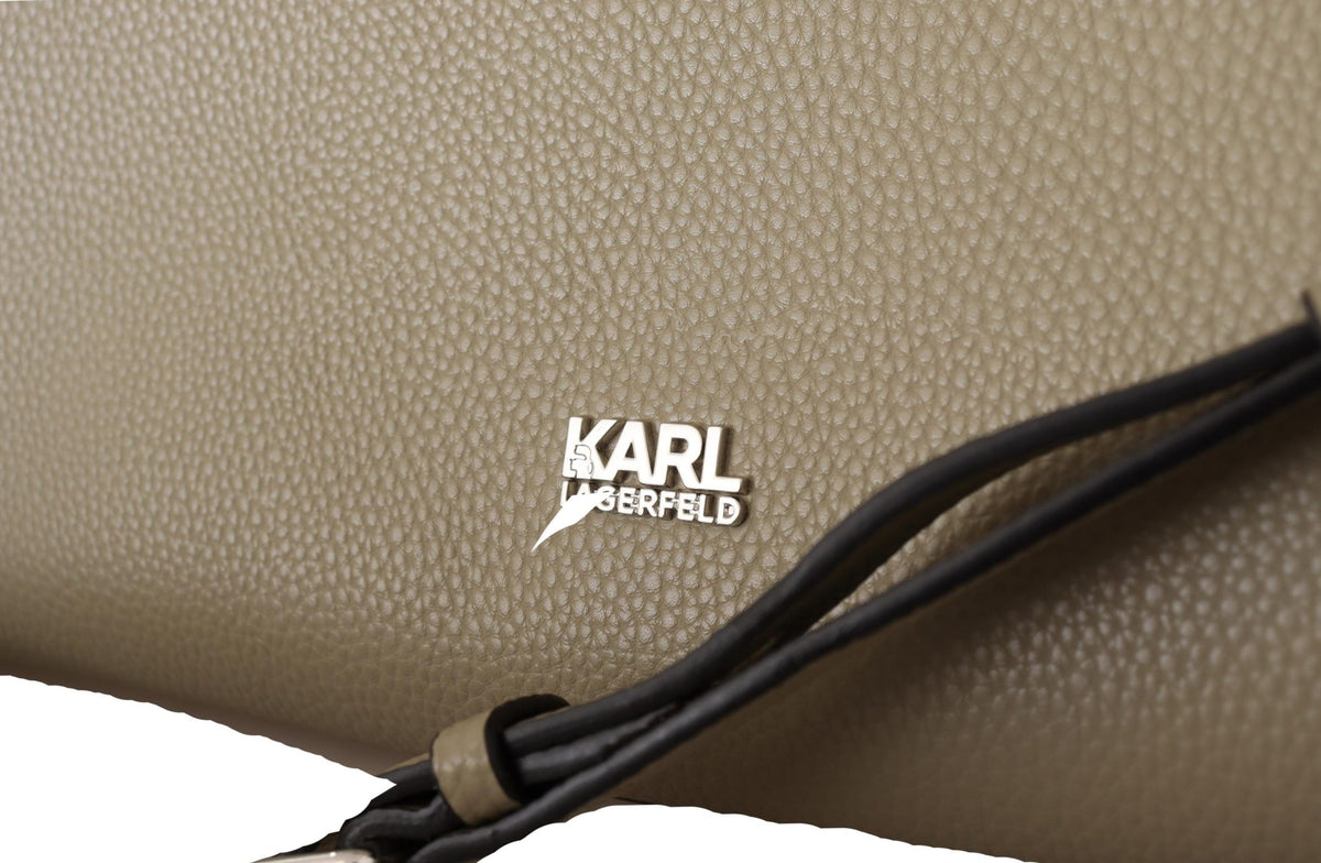 Sac fourre-tout en cuir vert sauge enchanteur de Karl Lagerfeld