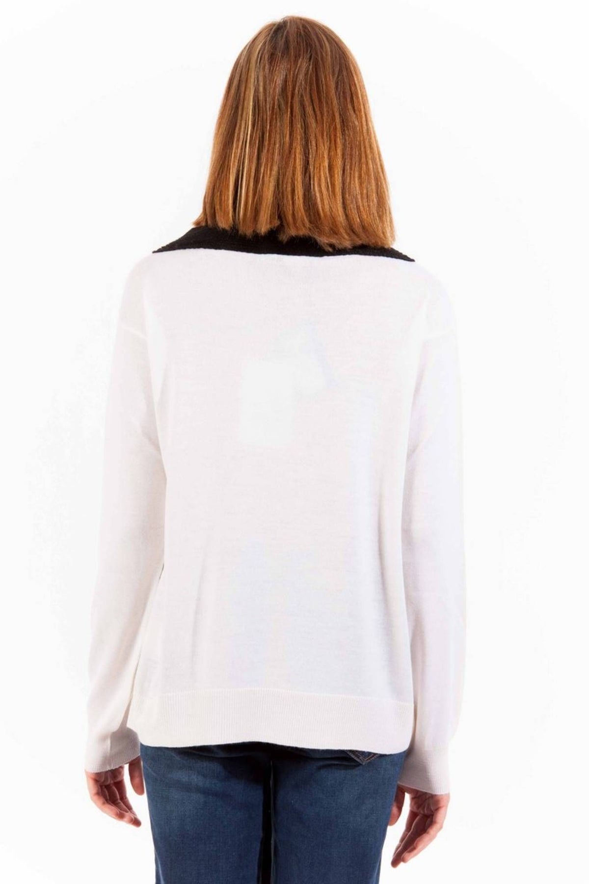 Pull en laine blanche chic Love Moschino avec logo signature