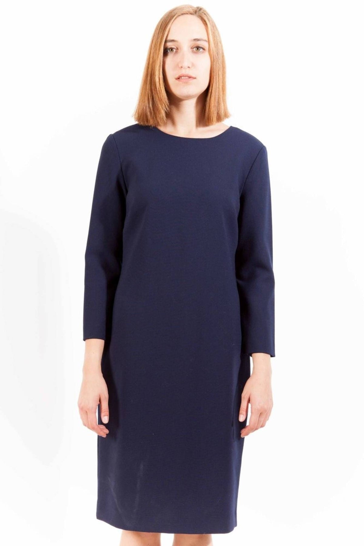 Robe courte élégante bleue à manches 3/4 de Gant