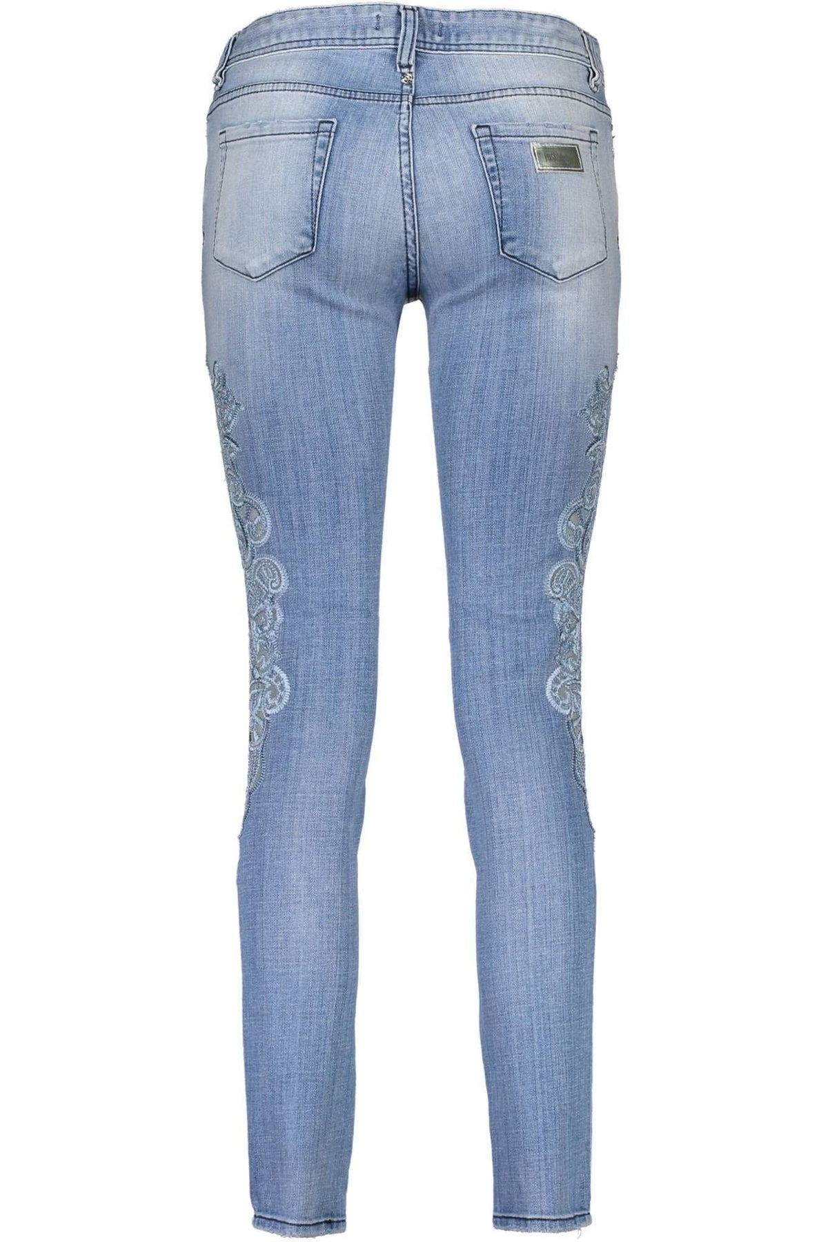 Just Cavalli Chic Light Blue Embroidered Denim