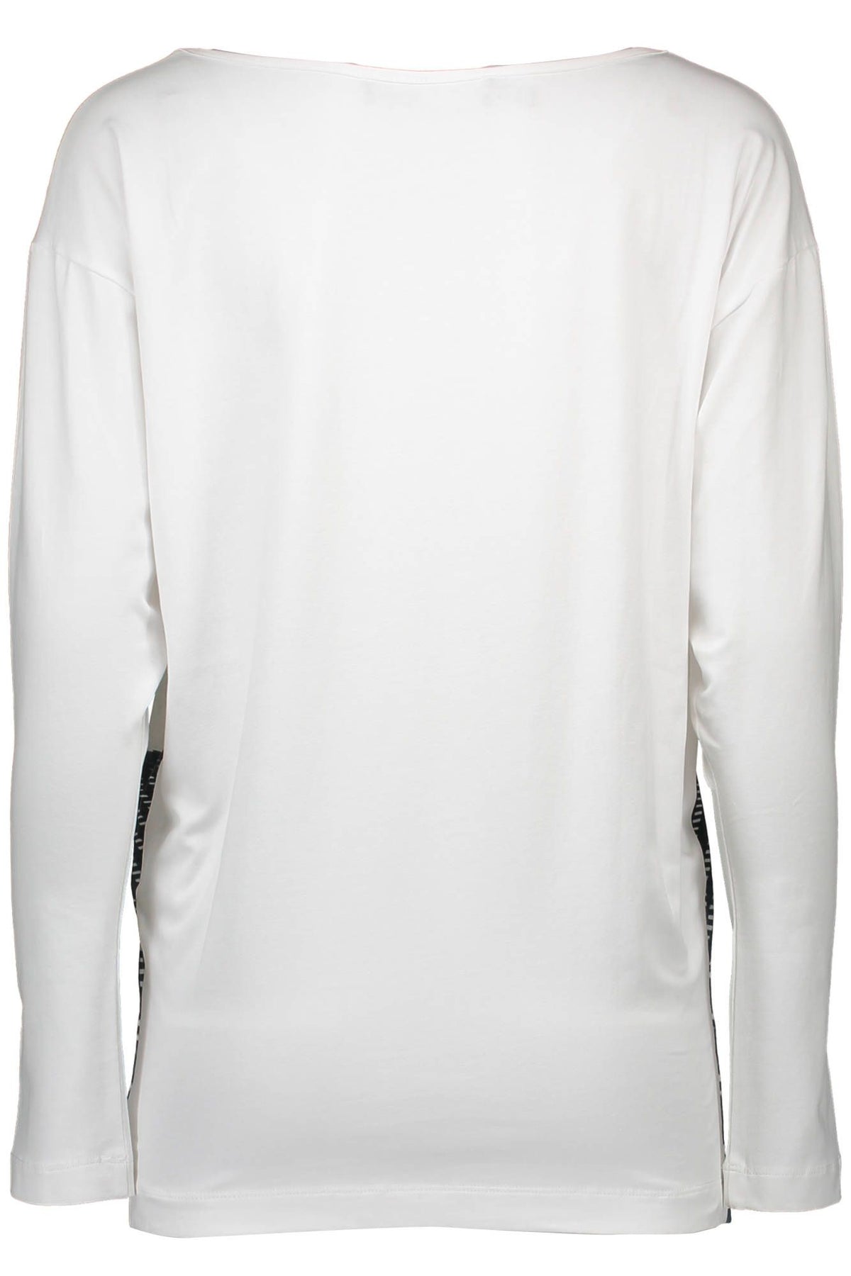 Camiseta elegante con cuello barco y logo de Love Moschino en color blanco