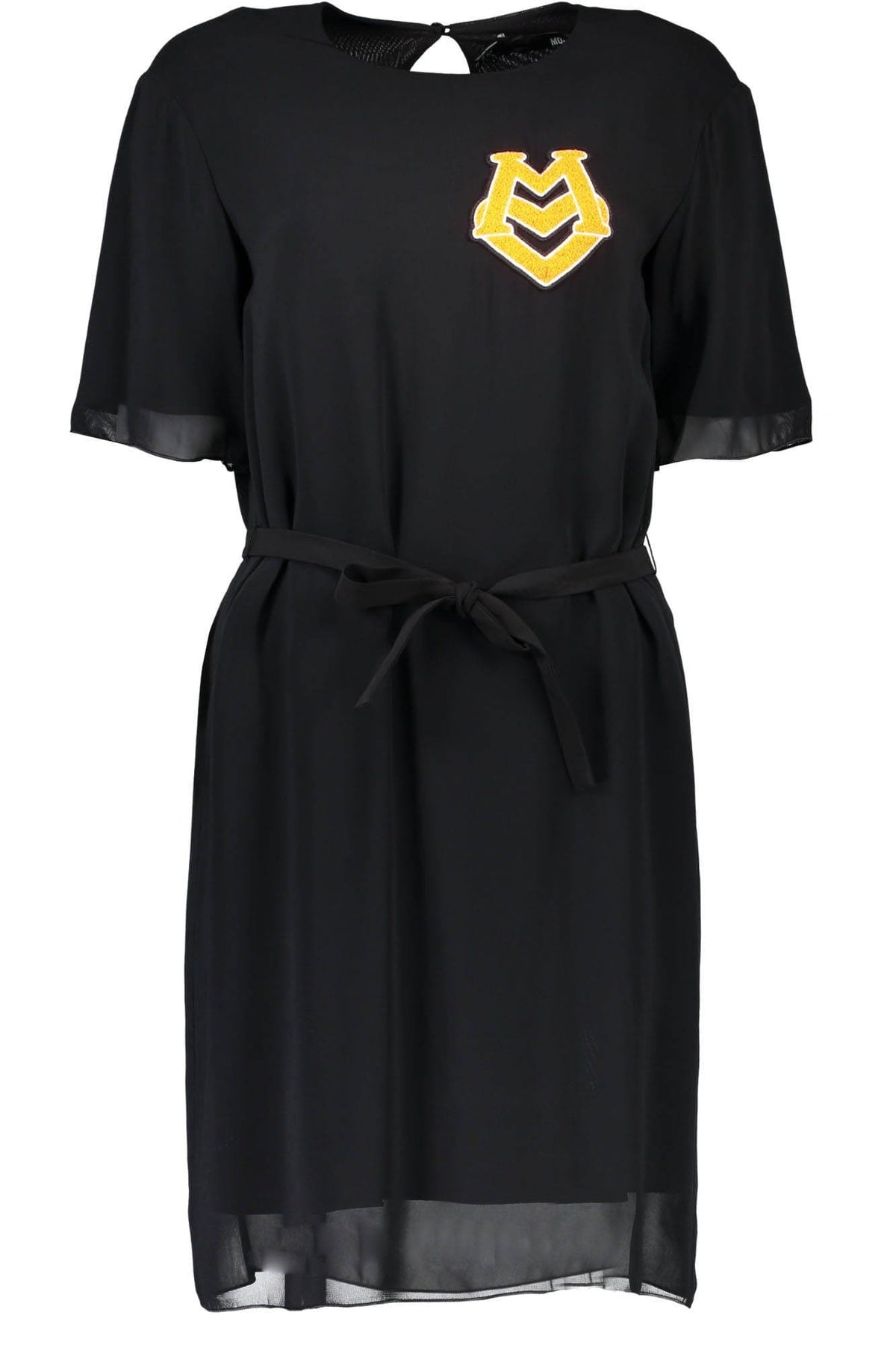 Robe courte noire chic Love Moschino avec détail logo