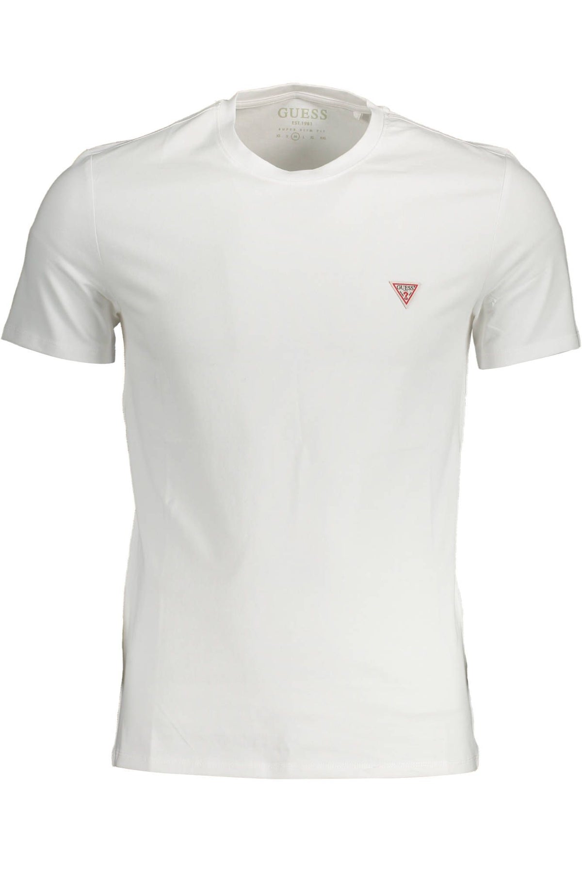 T-shirt slim à col rond blanc élégant Guess Jeans