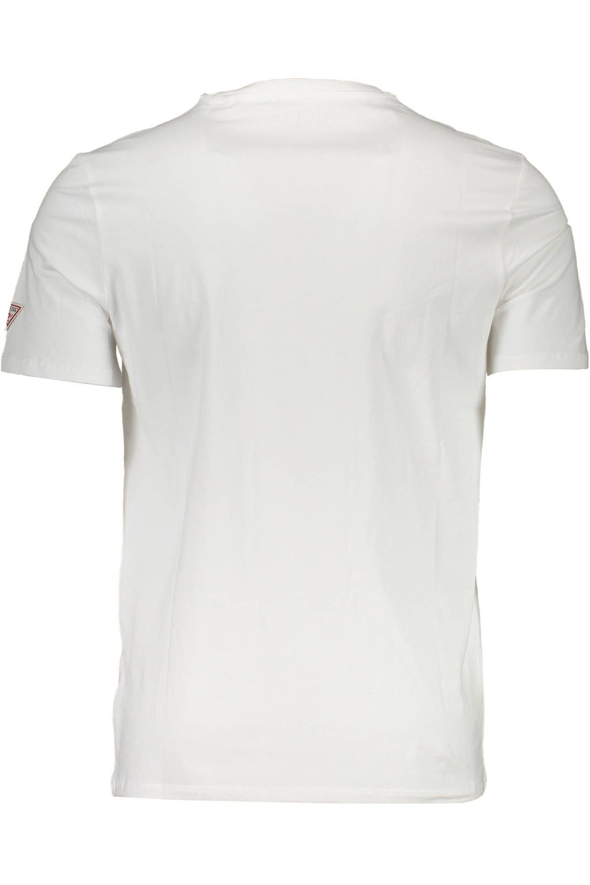 Camiseta ajustada de algodón blanca elegante con estampado de logotipo de Guess Jeans