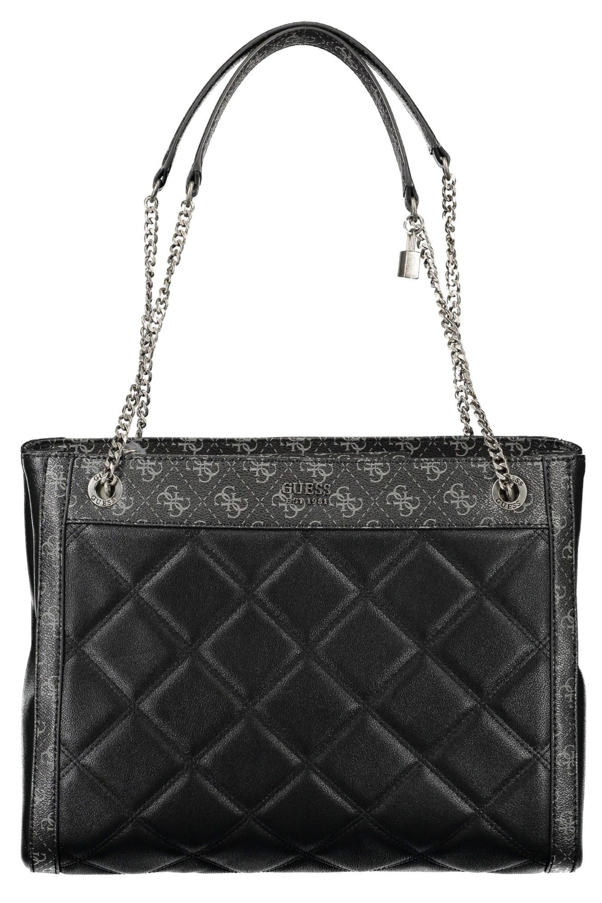 Bolso elegante negro multicompartimentos de Guess Jeans