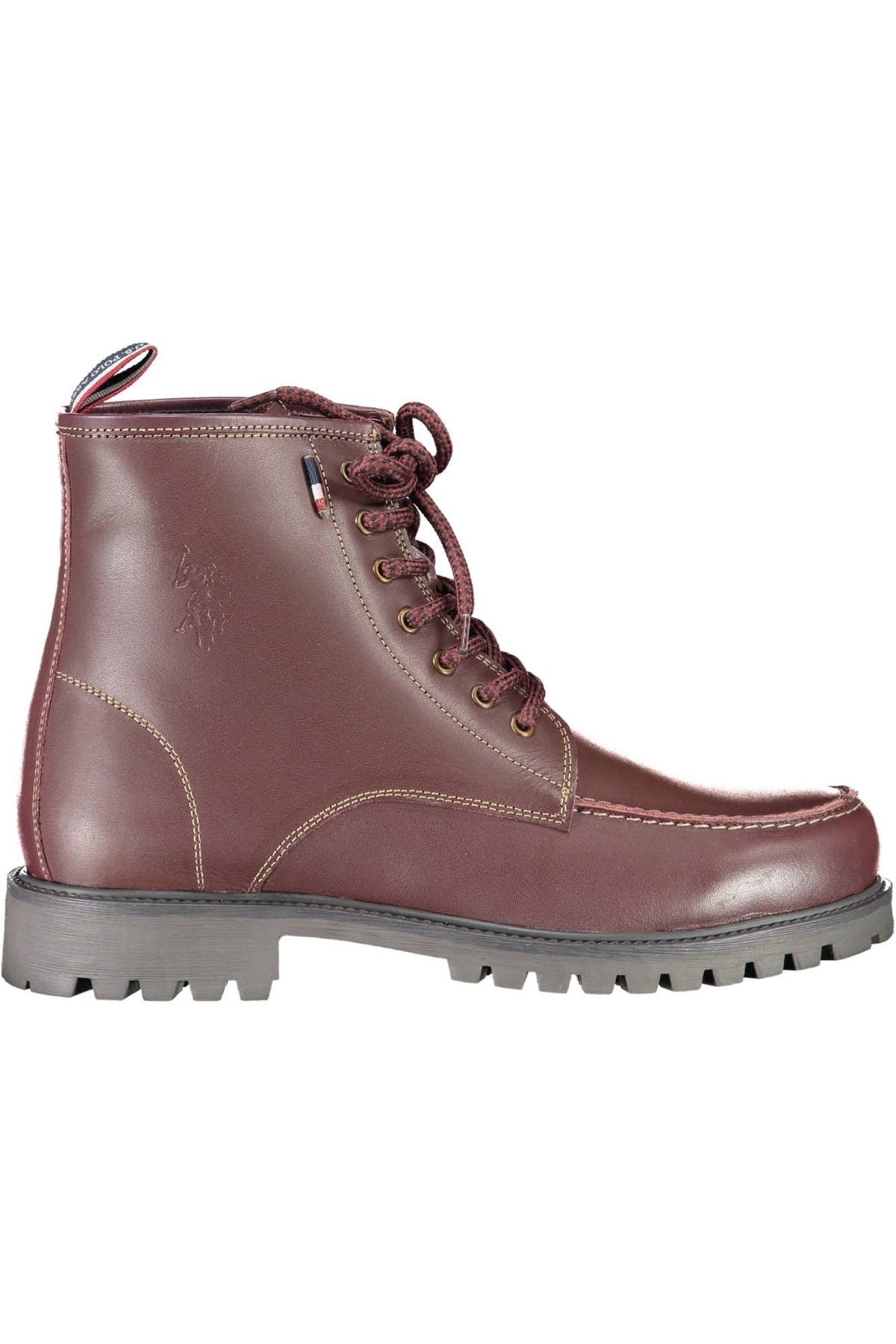 US POLO ASSN. Botas de cuero con cordones y encanto ecuestre