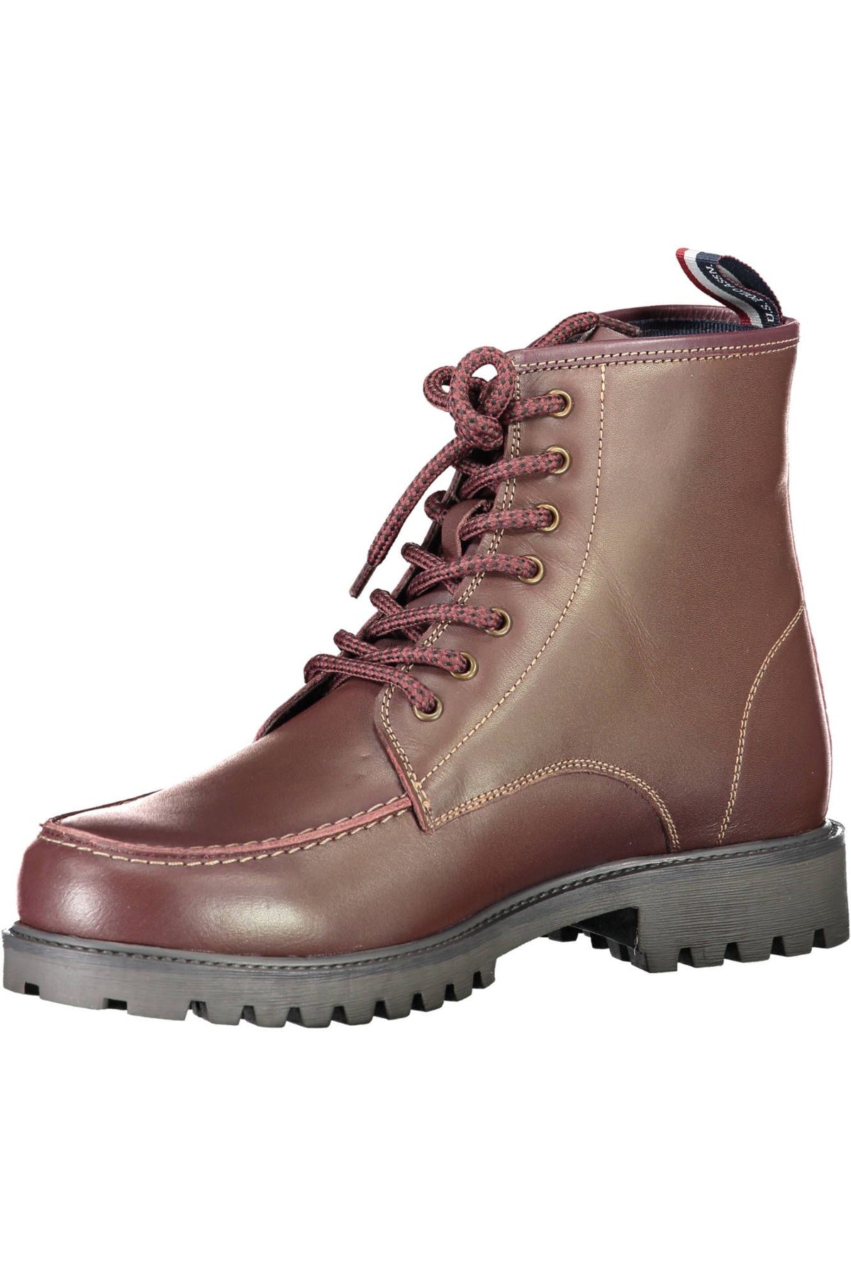 US POLO ASSN. Botas de cuero con cordones y encanto ecuestre