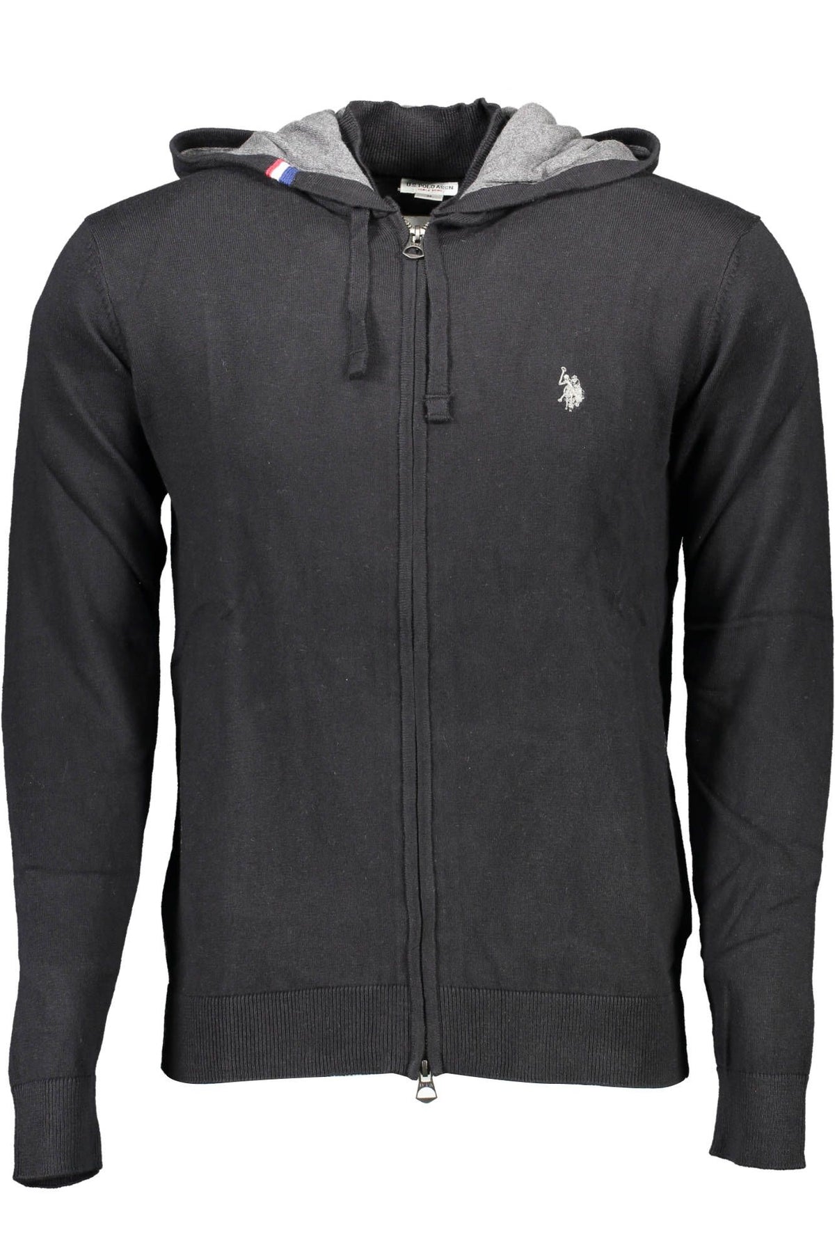 U.S. POLO ASSN. Sleek Hooded Cotton-Cashmere Zip Cardigan